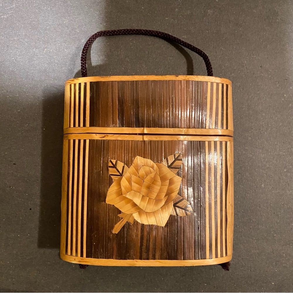 Vintage bamboo inlay mini bag